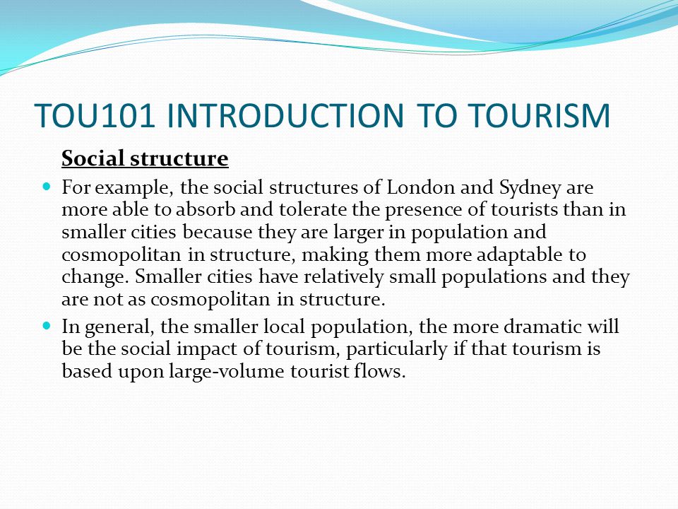 Introduction to tourism